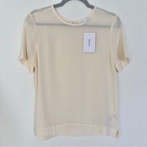 Grana Silk Crew Neck Short Sleeve Tee